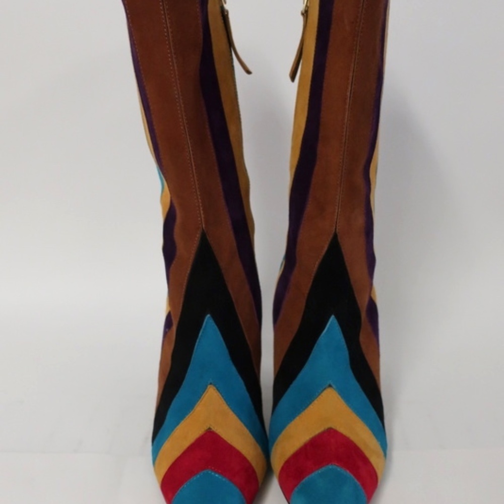 Alice + Olivia Calix Striped Suede Boot - Picture 2 of 8